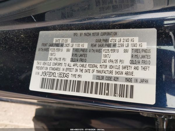 2020 MAZDA CX-5 GRAND TOURING