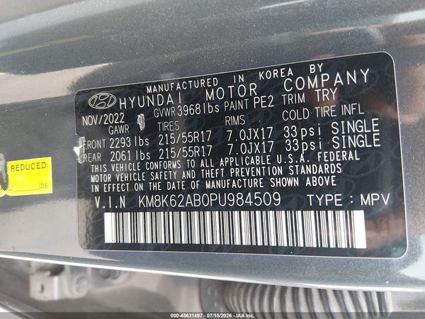 2023 HYUNDAI KONA SEL