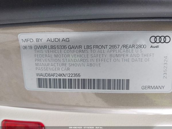 2019 AUDI A6 45 PREMIUM