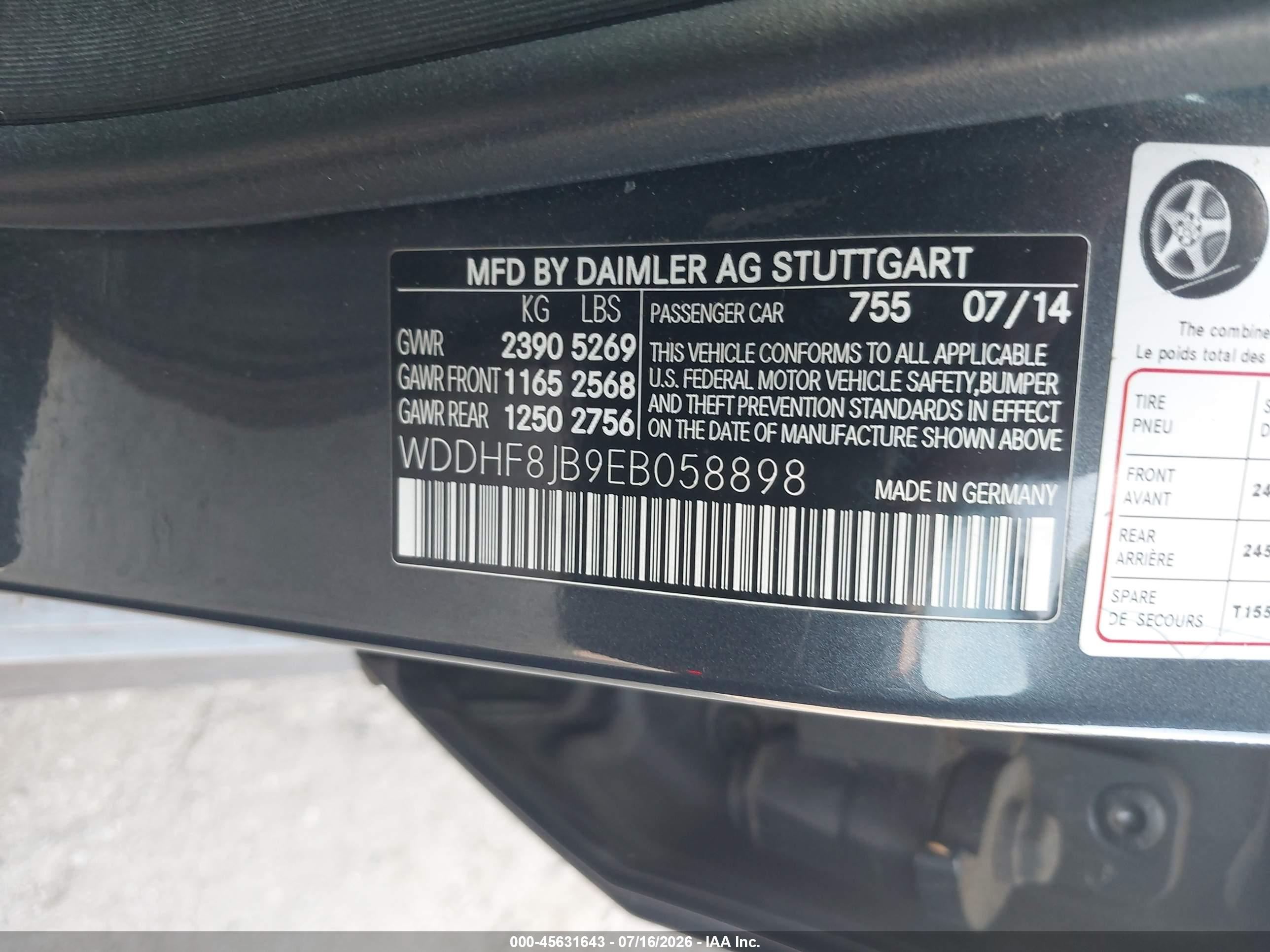 2014 MERCEDES-BENZ E 350 4MATIC