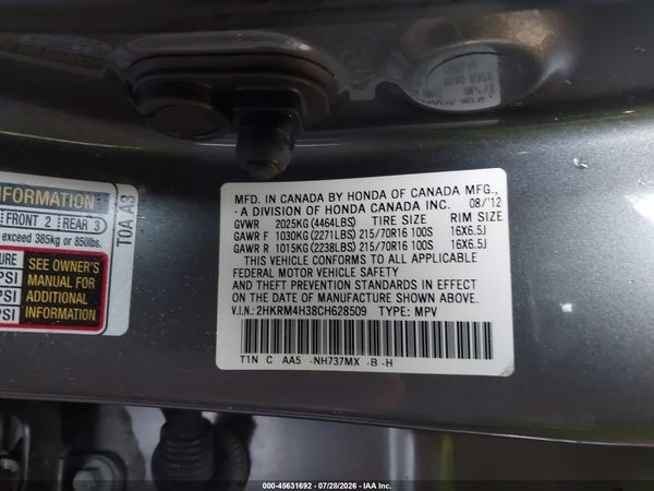 2012 HONDA CR-V LX