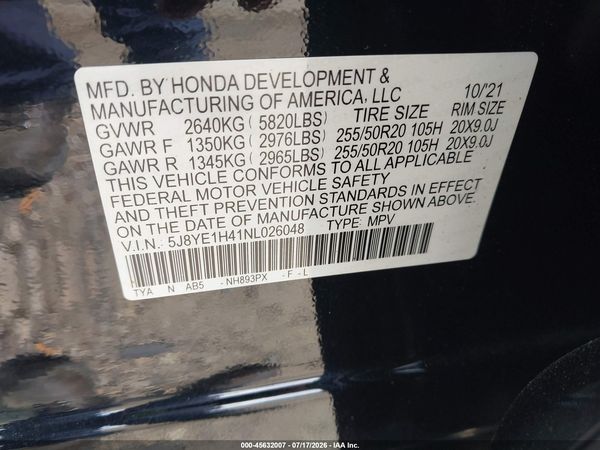 2022 ACURA MDX TECHNOLOGY PACKAGE