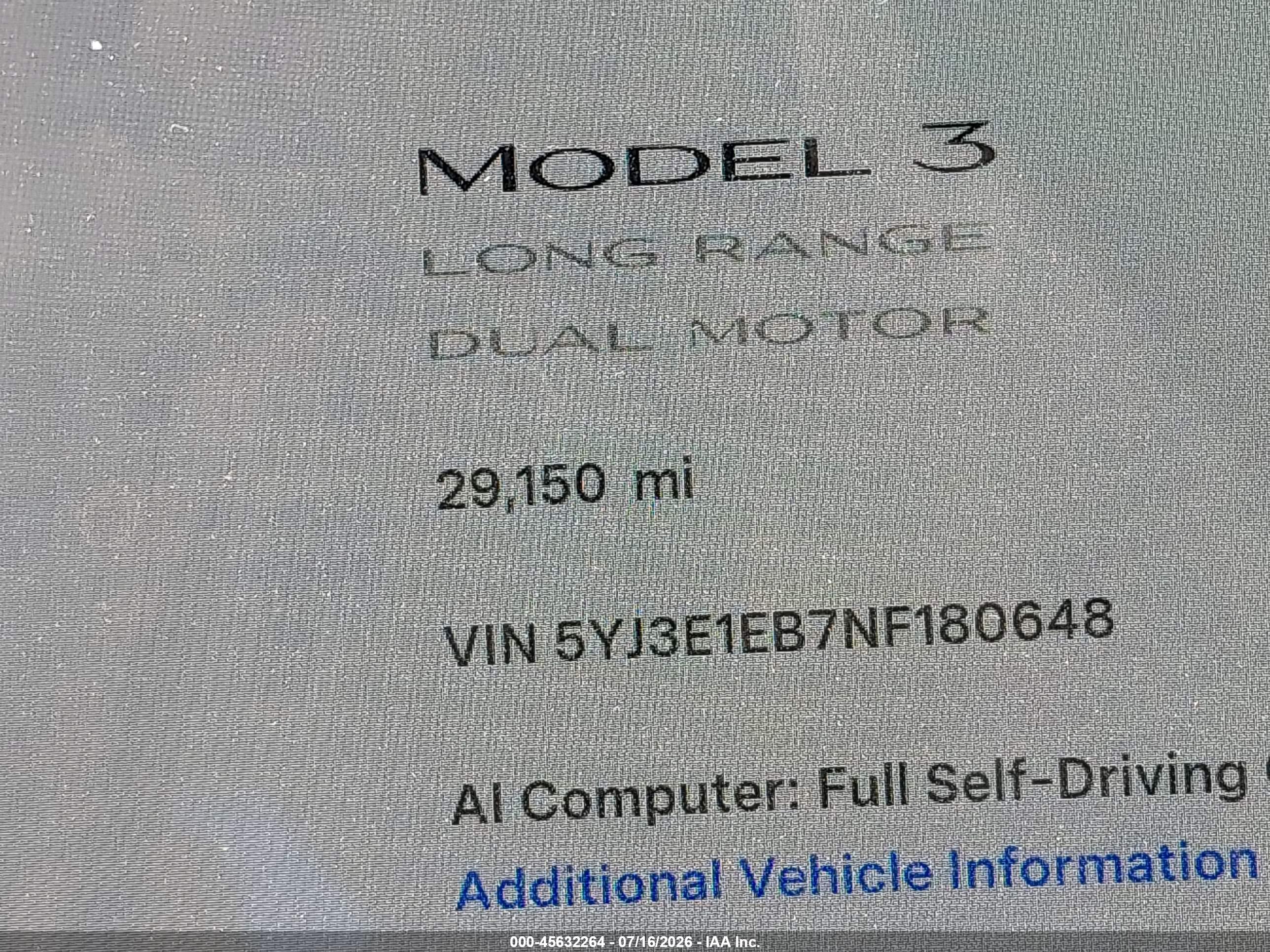 2022 TESLA MODEL 3