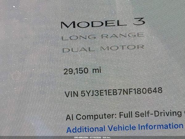 2022 TESLA MODEL 3