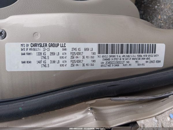 2014 DODGE GRAND CARAVAN SXT