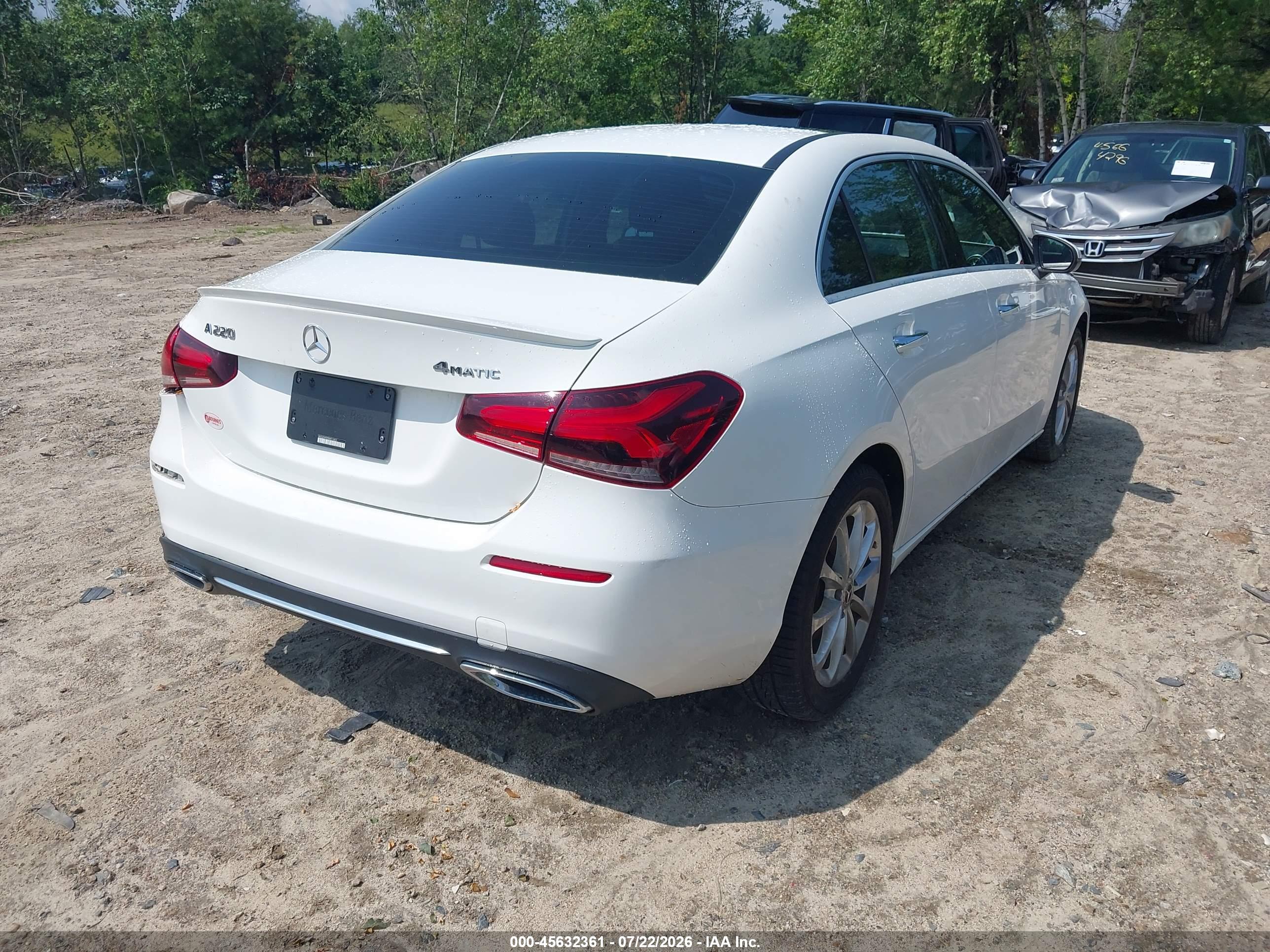 2019 MERCEDES-BENZ A 220 4MATIC