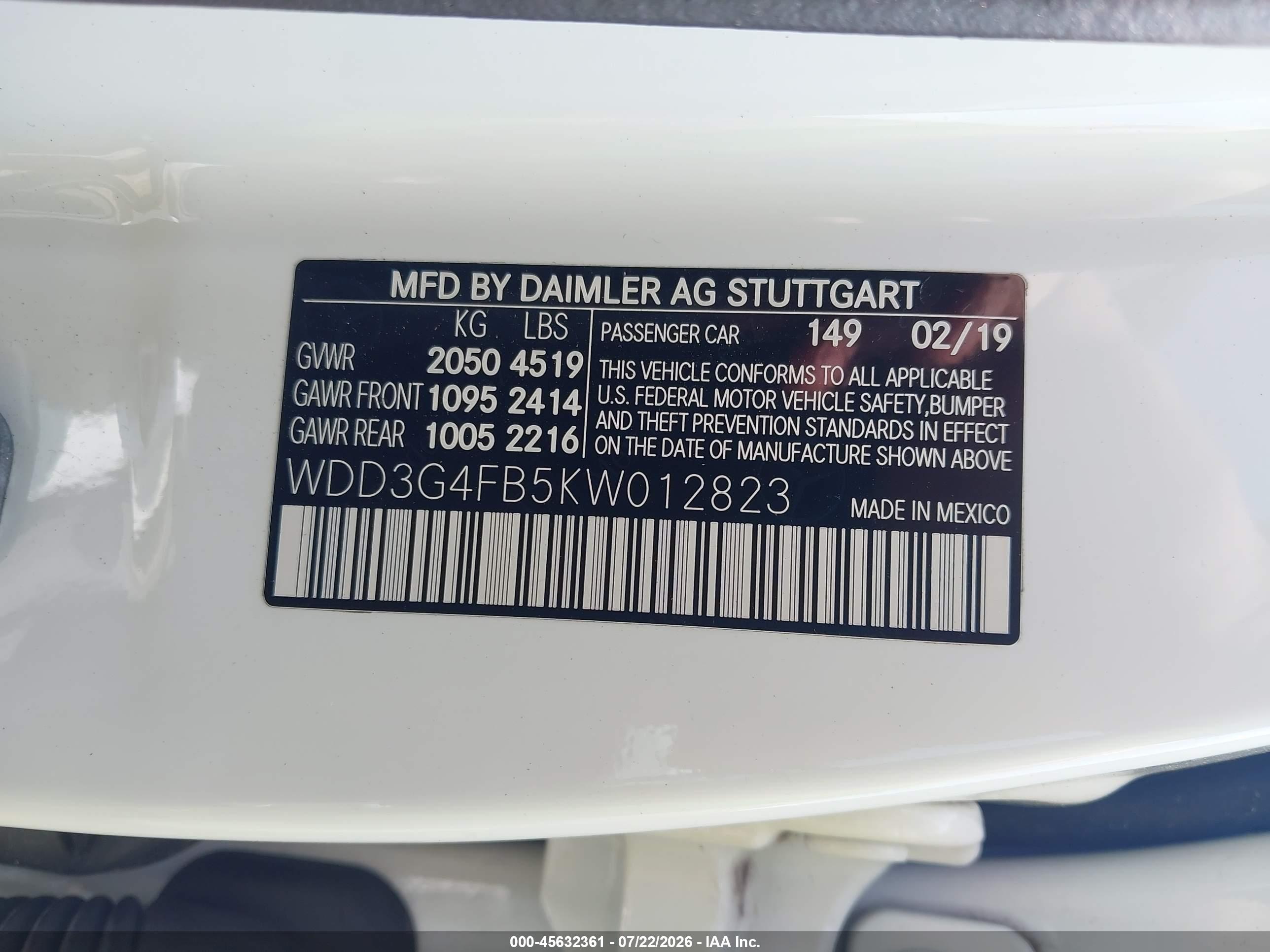 2019 MERCEDES-BENZ A 220 4MATIC
