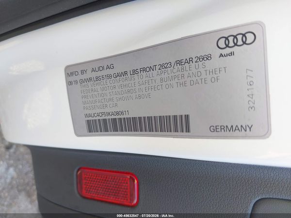 2019 AUDI S5 3.0T PREMIUM