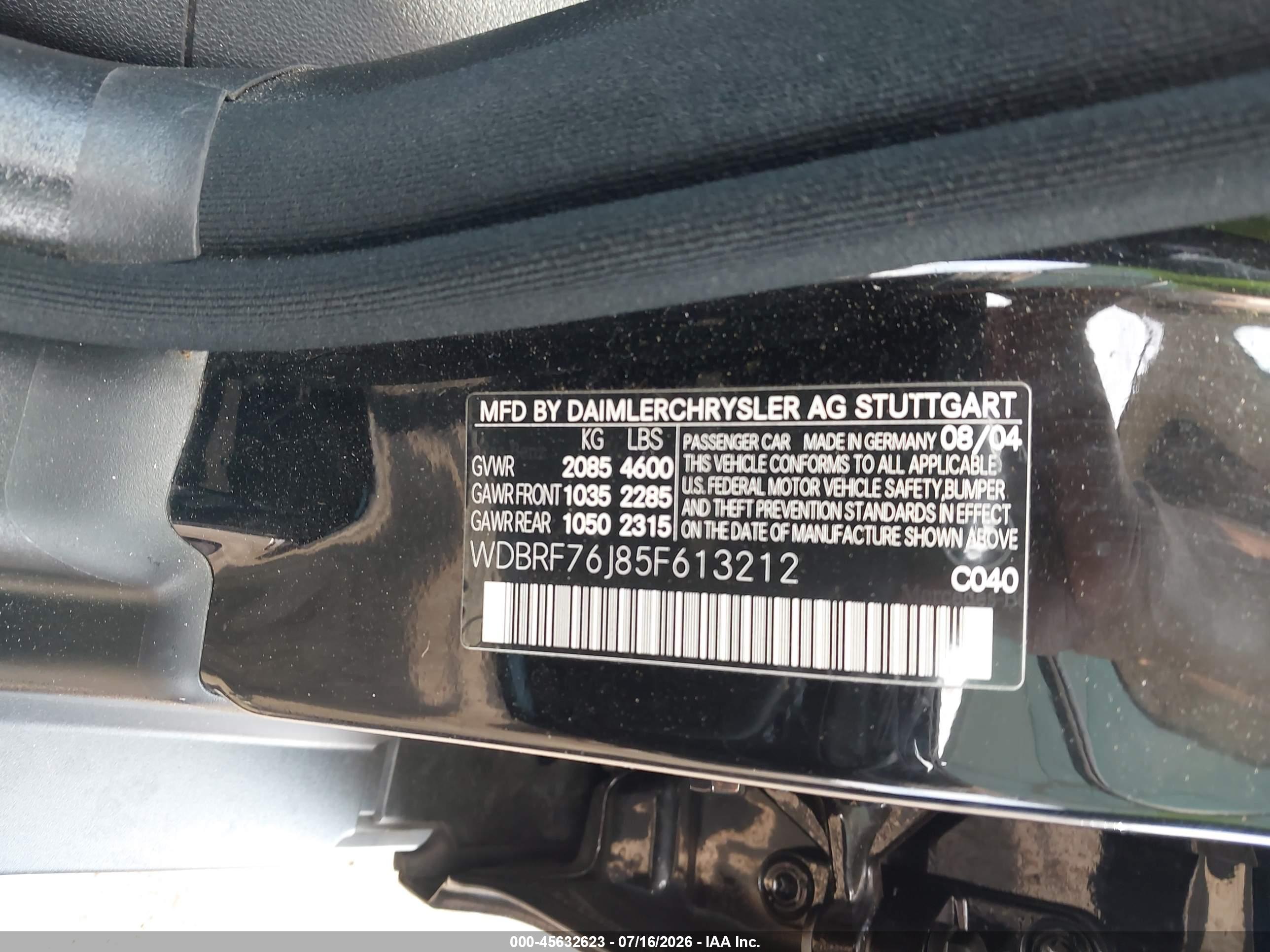 2005 MERCEDES-BENZ C 55 AMG C55 AMG
