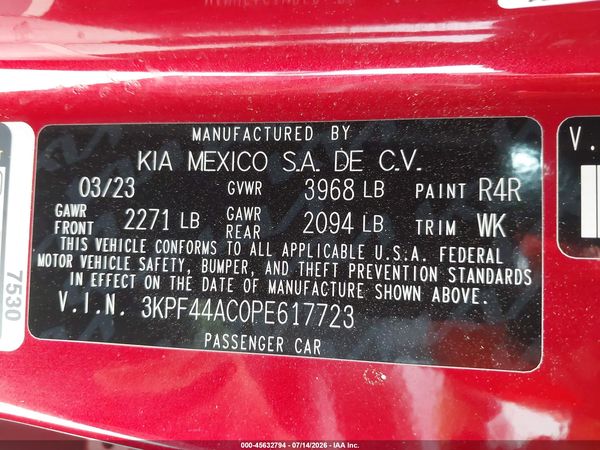 2023 KIA FORTE GT