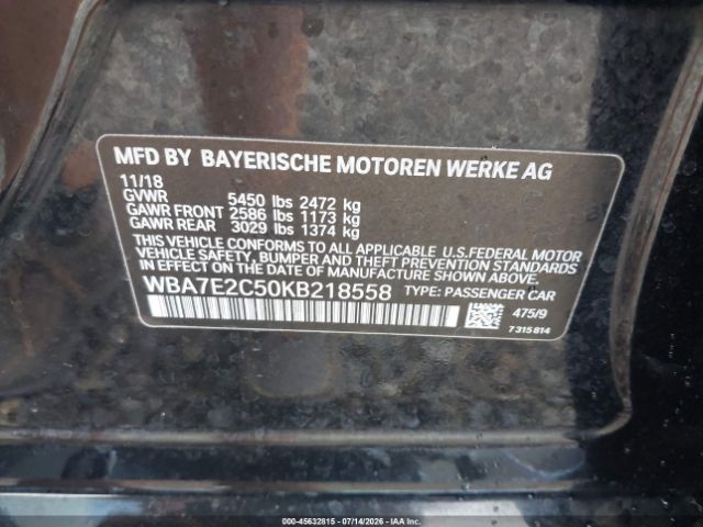 2019 BMW 740i