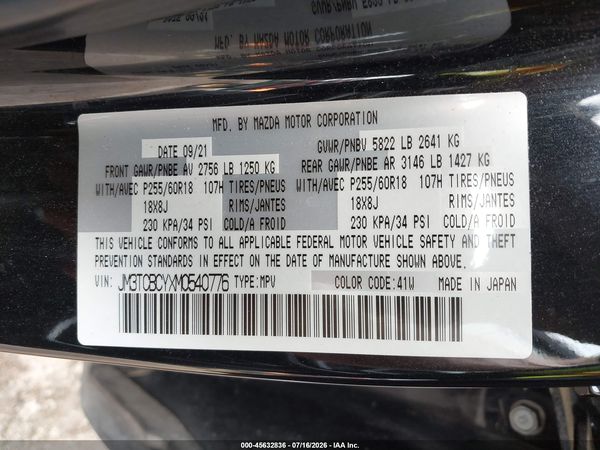 2021 MAZDA CX-9 TOURING