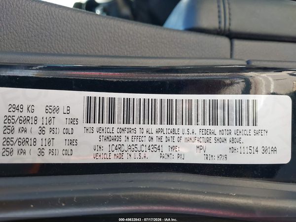 2018 DODGE DURANGO SXT AWD