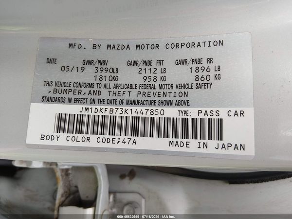 2019 MAZDA CX-3 SPORT