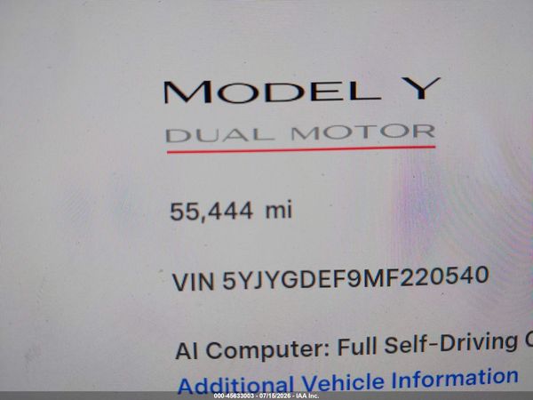 2021 TESLA MODEL Y