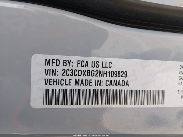2022 DODGE CHARGER SXT RWD
