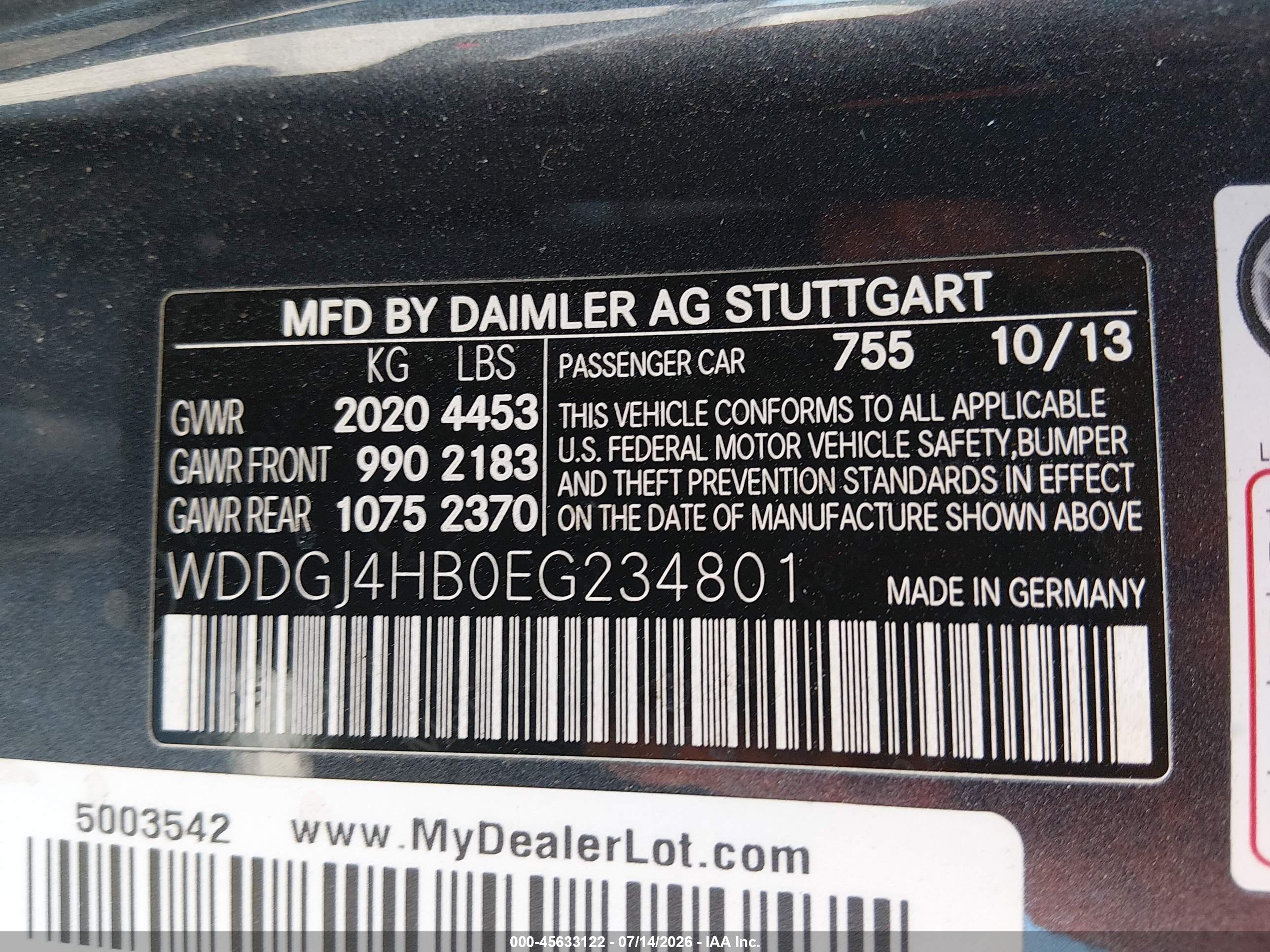 2014 MERCEDES-BENZ C 250 C250