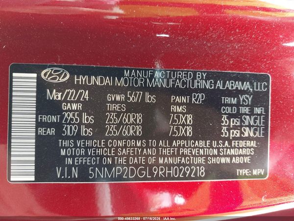 2024 HYUNDAI SANTA FE SEL