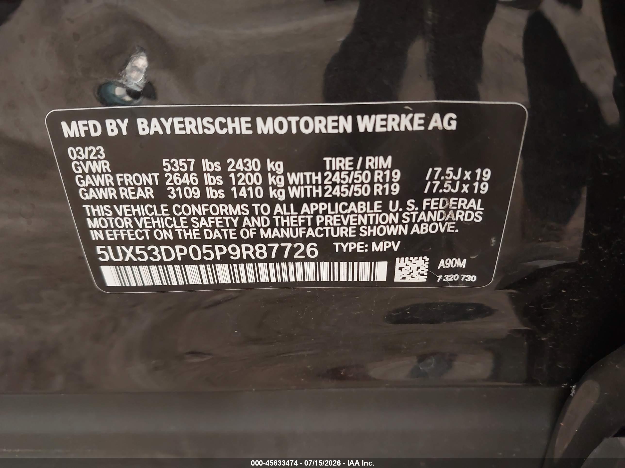 2023 BMW X3 XDRIVE30I