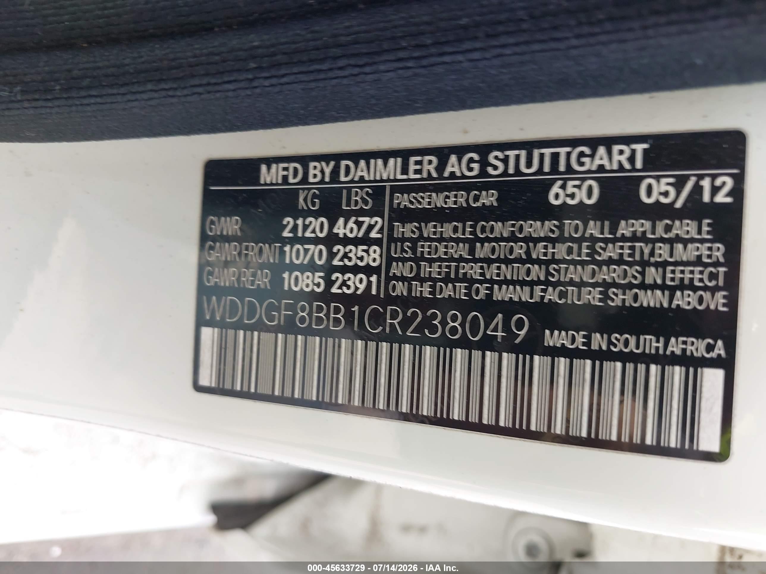 2012 MERCEDES-BENZ C 300 SPORT 4MATIC