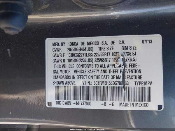 2013 HONDA CR-V EX