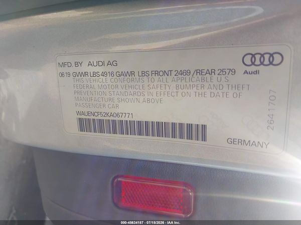 2019 AUDI A5 45 PREMIUM