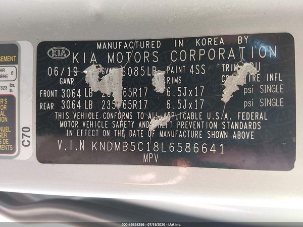 2020 KIA SEDONA LX