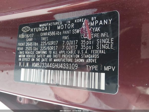 2017 HYUNDAI TUCSON SE PLUS