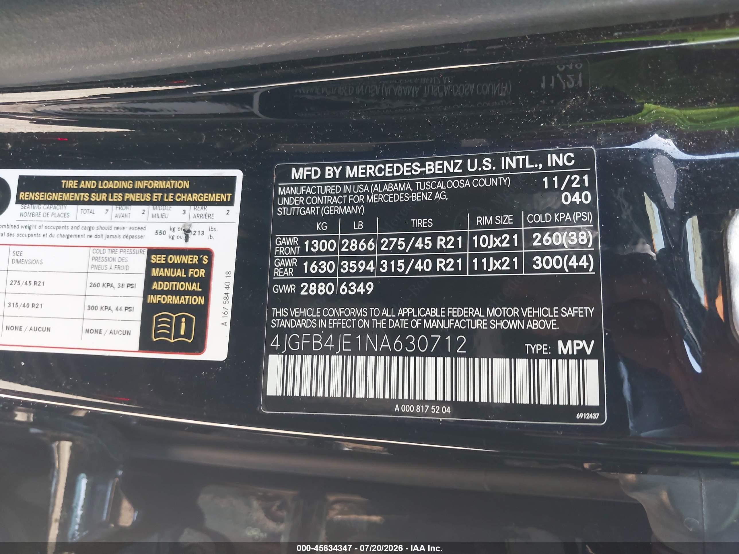 2022 MERCEDES-BENZ GLE 350 GLE350
