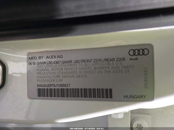 2018 AUDI A3