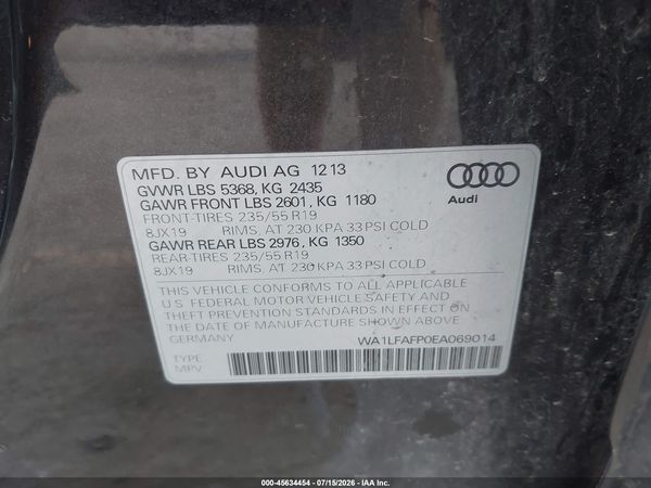 2014 AUDI Q5 2.0T PREMIUM