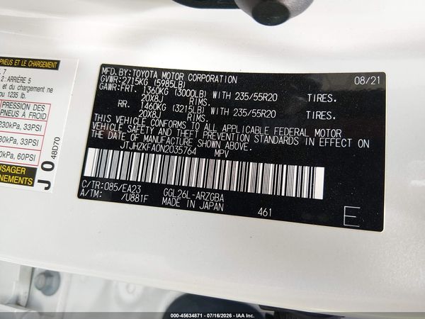 2022 LEXUS RX 350L 350L Premium