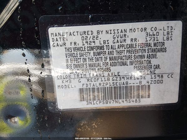 2022 NISSAN KICKS S XTRONIC CVT