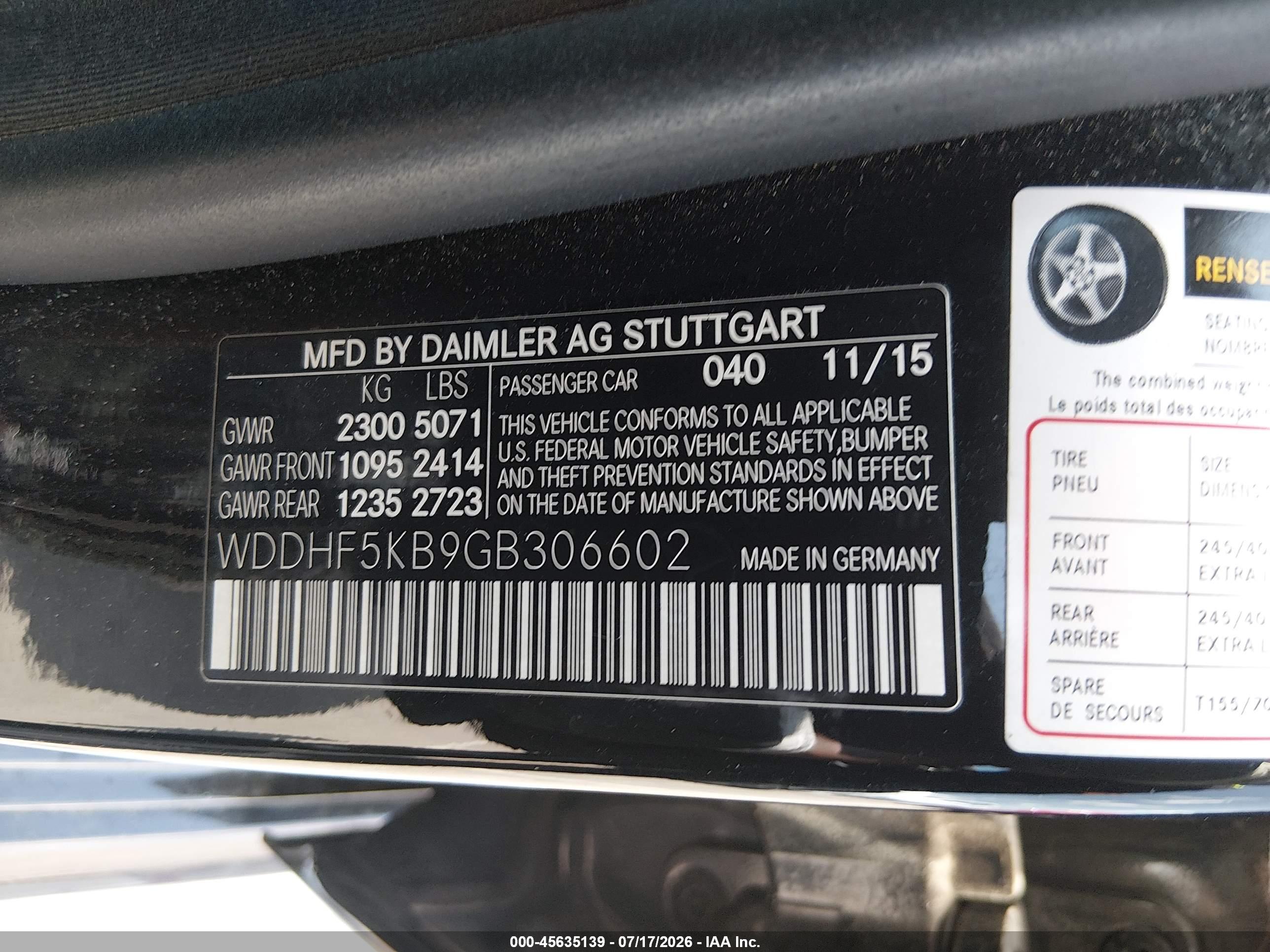 2016 MERCEDES-BENZ E 350 E350