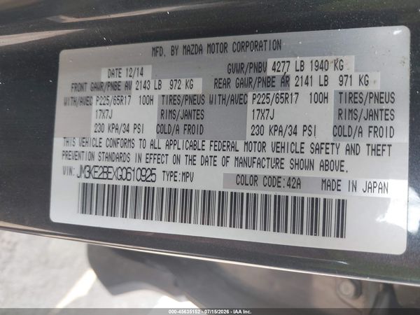 2016 MAZDA CX-5 SPORT