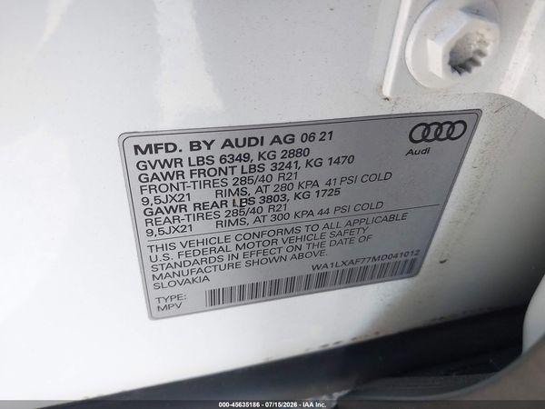 2021 AUDI Q7