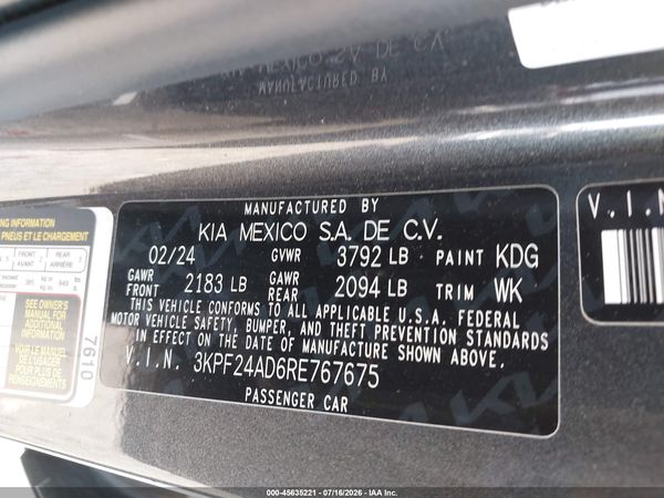 2024 KIA FORTE LXS