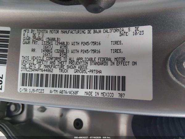 2023 TOYOTA TACOMA SR5 V6