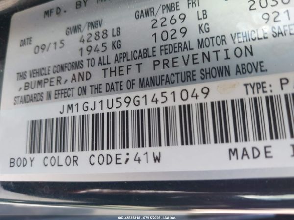 2016 MAZDA MAZDA6 I SPORT