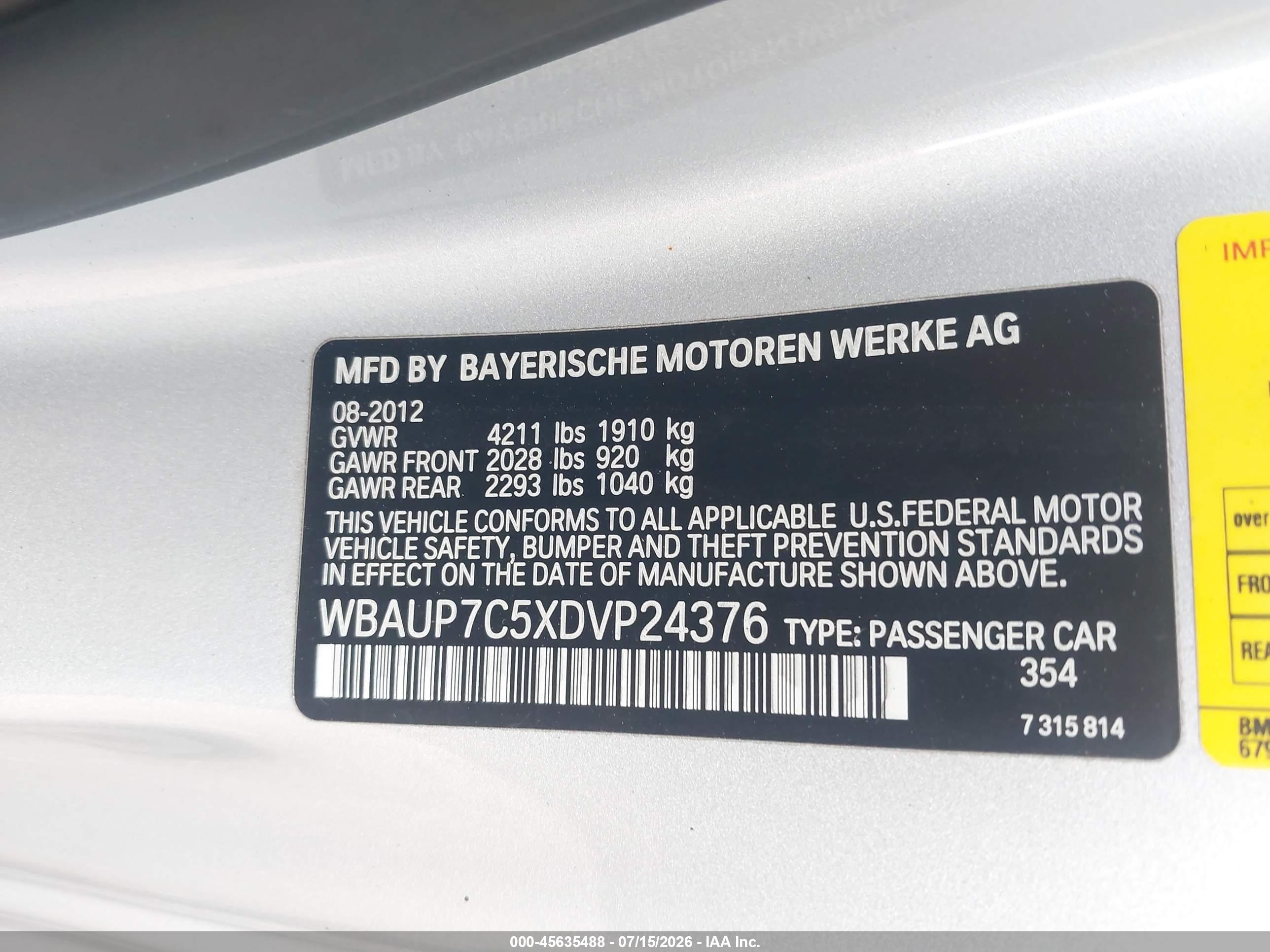 2013 BMW 128I