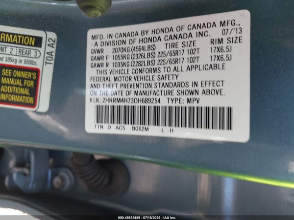 2013 HONDA CR-V EX-L