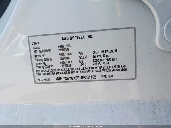2024 TESLA MODEL Y