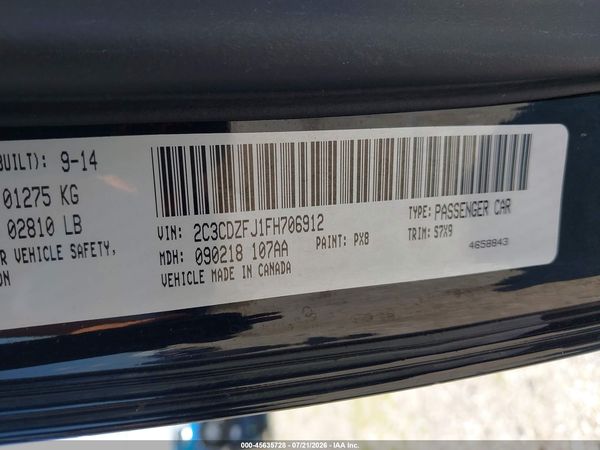 2015 DODGE CHALLENGER R/T SCAT PACK