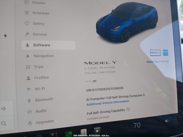 2020 TESLA MODEL Y