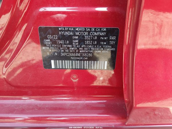 2022 HYUNDAI ACCENT SE