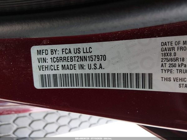 2022 RAM 1500 LONE STAR  4X2 6'4 BOX