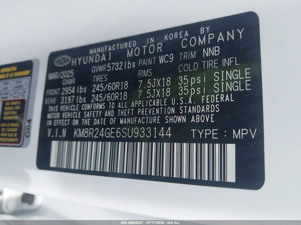 2025 HYUNDAI PALISADE SEL