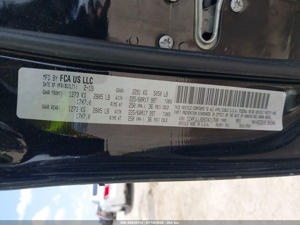 2019 JEEP CHEROKEE LATITUDE PLUS FWD