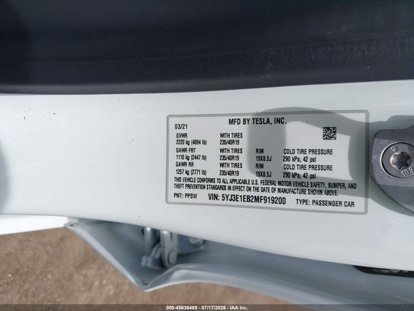 2021 TESLA MODEL 3