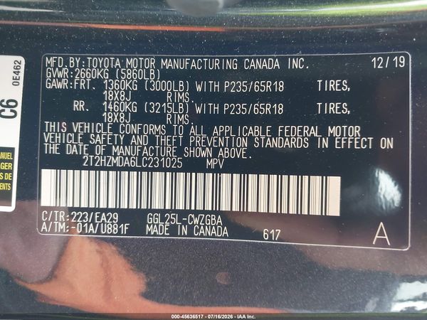 2020 LEXUS RX 350 350 Premium